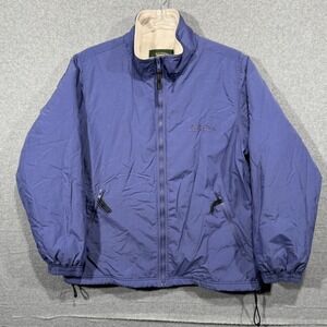 Cabela's Windbreaker Jacket‎ Fleece Lined Full Zip Pockets Blue Mens M
